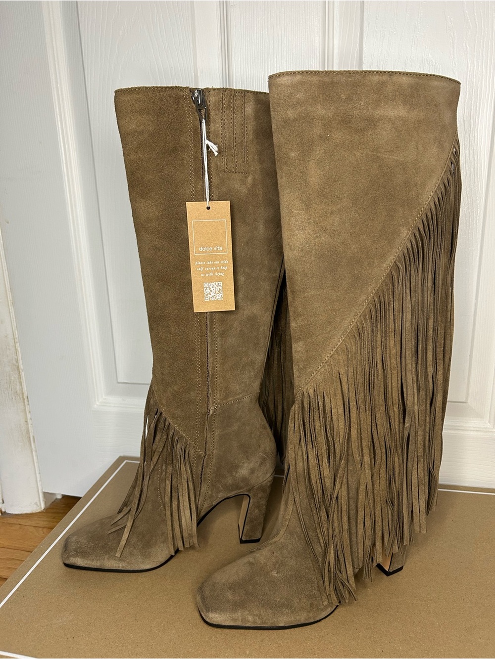 Anthropologie Dolce Vita Giano Suede Fringe Boots - Picture 10 of 15